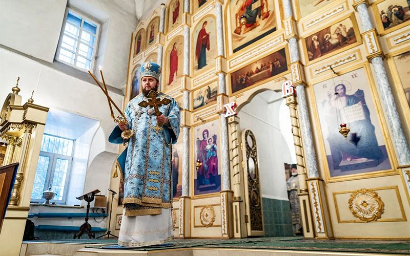 Архиерейское богослужение в Троицком храме села Щапово г.о. Ступино