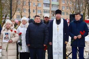 Митинг у мемориала «Чёрный тюльпан» в Серпухове