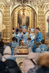 Всенощное бдение в канун праздника Введения во храм Пресвятой Богородицы в Троицком кафедральном соборе