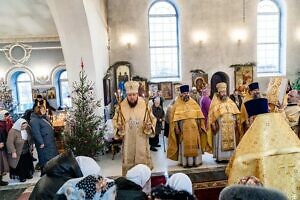 Архиерейское богослужение в Христорождественском храме мкрн. Барыбино города Домодедово