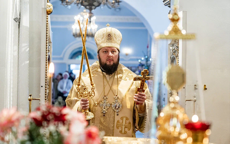 Архиерейское богослужение в Христорождественском храме мкрн. Барыбино города Домодедово