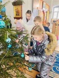 Беседа о Рождестве Христовом в Успенском храме села Большое Алексеевское г.о. Ступино