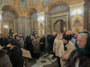 Богослужение Рождества Христова в Успенском храме города Видное