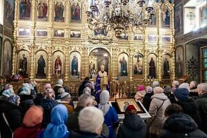 Новогодний молебен в Троицком кафедральном соборе города Подольска