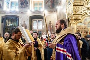 Новогодний молебен в Троицком кафедральном соборе города Подольска